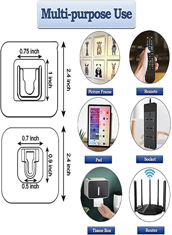 ULTRONEX Transparent 4 Pcs Self Adhesive Waterproof Plastic Male/Female Wall Sticker Hooks Bathroom/Kitchen Accessories for Home, Kitchen, Bathroom & Hanging - Image 2